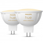 Philips Hue Hvit Ambiance GU5.3 MR16 12V 400lm 2-pk Philips Hue Hvit Ambiance GU5.3 MR16 12V 400lm 2-pk