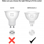 Philips Hue Hvit Ambiance GU5.3 MR16 12V 400lm 2-pk Philips Hue Hvit Ambiance GU5.3 MR16 12V 400lm 2-pk