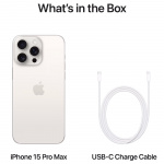 Apple iPhone 15 Pro Max 256 GB hvit titan Apple iPhone 15 Pro Max 256 GB hvit titan