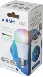 AIRAM SmartHome Smart Lamp, E27, Opal, 806 lm, RGBW, WiFi