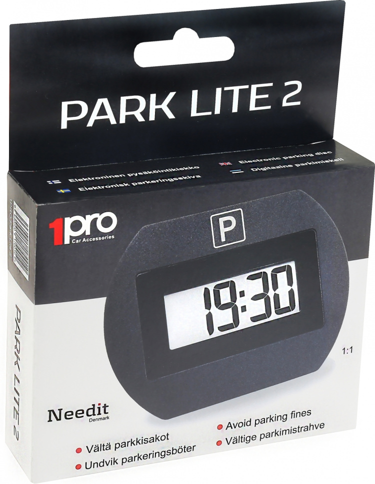 Needit Park Lite 2 Automatisk parkeringsskive, svart Needit Park Lite 2 Automatisk parkeringsskive, svart