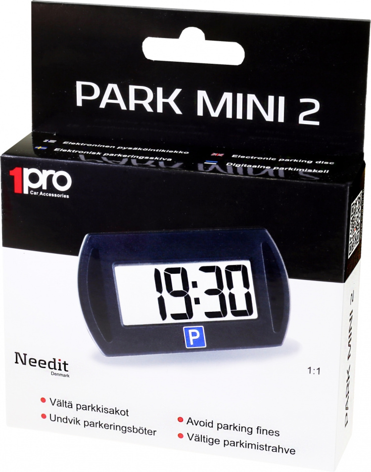 Needit Park Mini 2 Automatisk parkeringsskive, svart Needit Park Mini 2 Automatisk parkeringsskive, svart