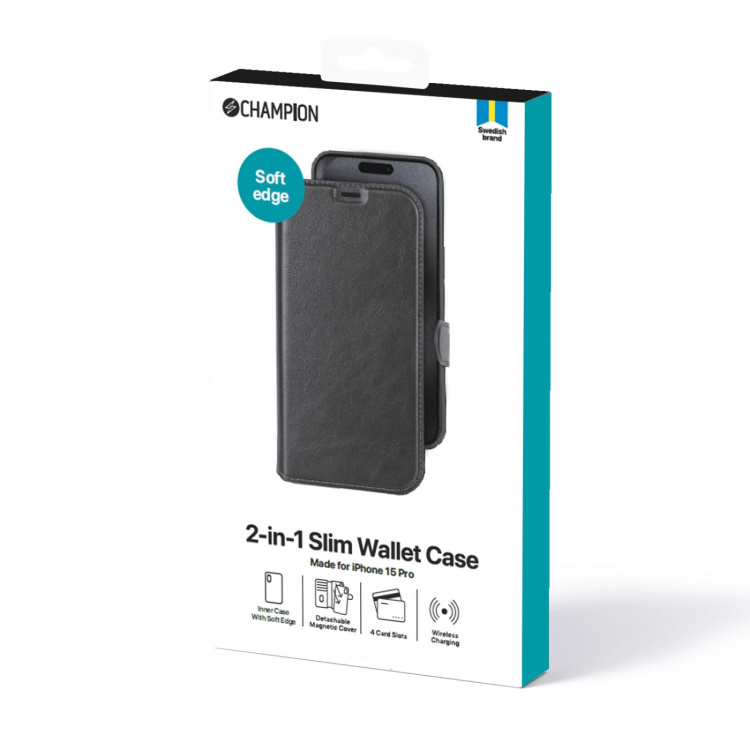 Champion 2-i-1 Slim Wallet iPhone 15 Pro