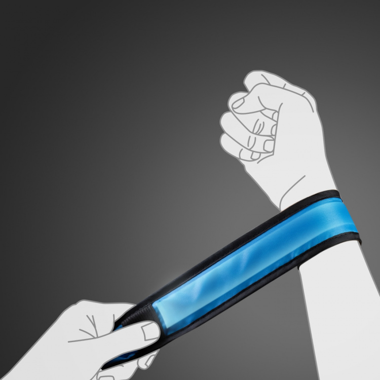 LogiLink LED-refleksarmbånd Slap-wrap 2-pakning Blå + Grønn LogiLink LED-refleksarmbånd Slap-wrap 2-pakning Blå + Grønn