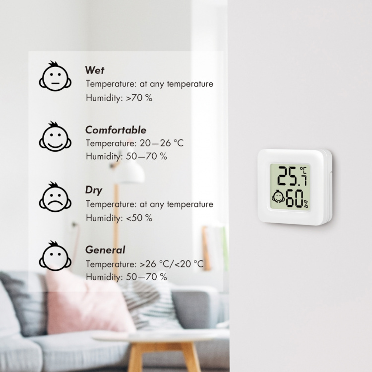 LogiLink Digitalt minitermometer/hygrometer 3-pakning