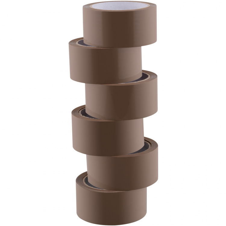 LogiLink Pakketape Quiet 48 mm x 66 m, brun 6-pakning