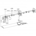 LogiLink Monitorstativ/fot trippel 17-27