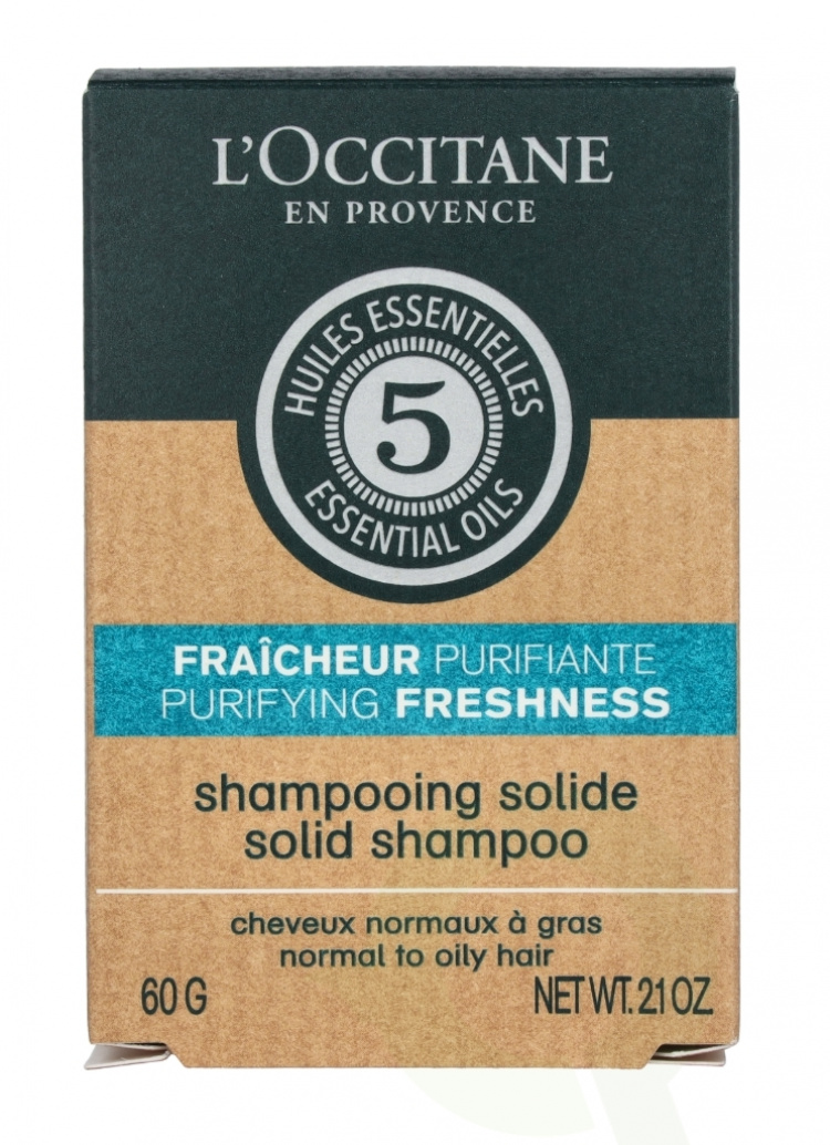 L\'Occitane 5 Ess. Oils Purifying Freshness Solid Shampoo 60 gr