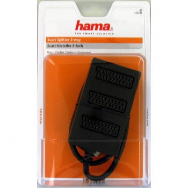 Hama Splitter Scart 3 Innganger 0,5m Hama Splitter Scart 3 Innganger 0,5m