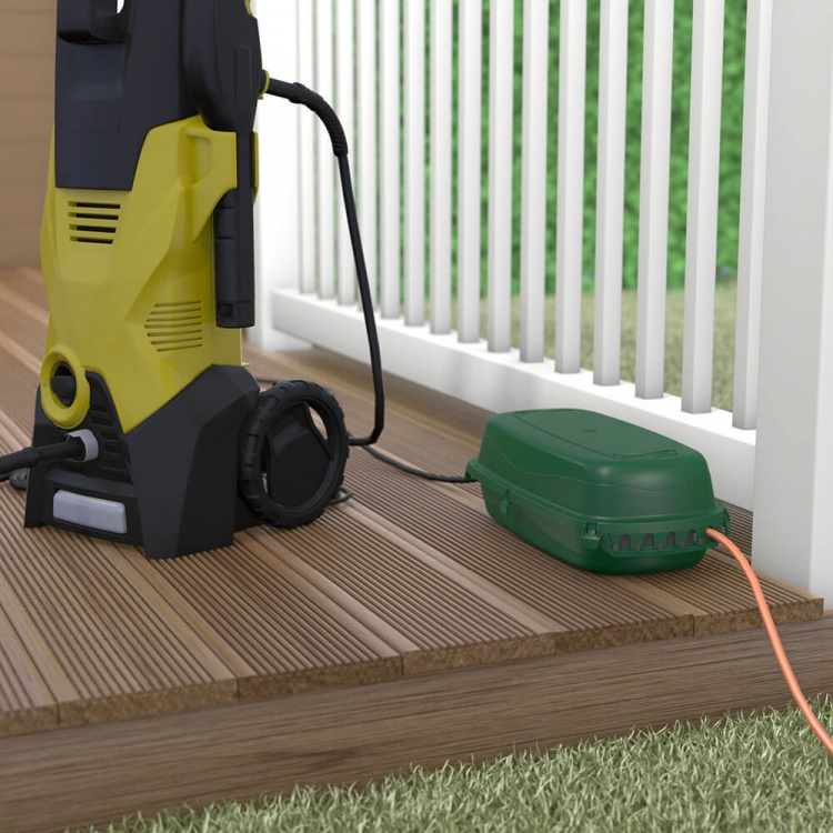 D-LINE Beskyttelsesboks for Grenuttak for Utendørs Bruk Grønn