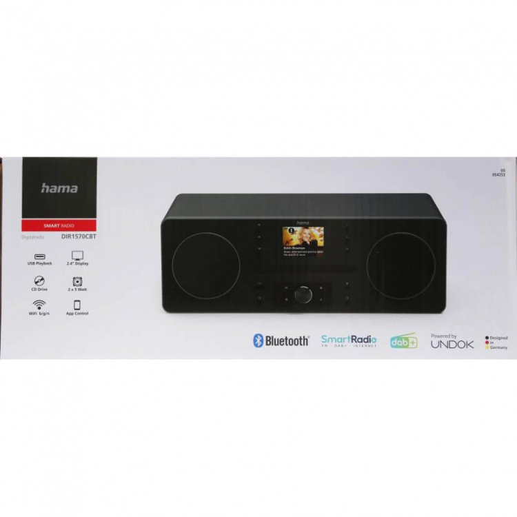 Hama Radio FM/DAB+/CD/BT Internettradio DIR1570CBT Svart