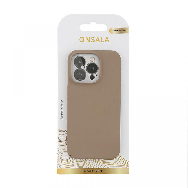 Onsala Mobilskal Ultraslim Sand Burst Beige - iPhone 15 Pro