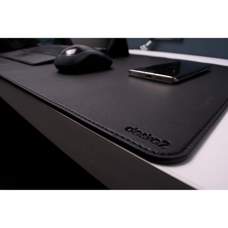 Desire2 Skrivebordsmatte Grått Vegansk Skinn 400x900mm