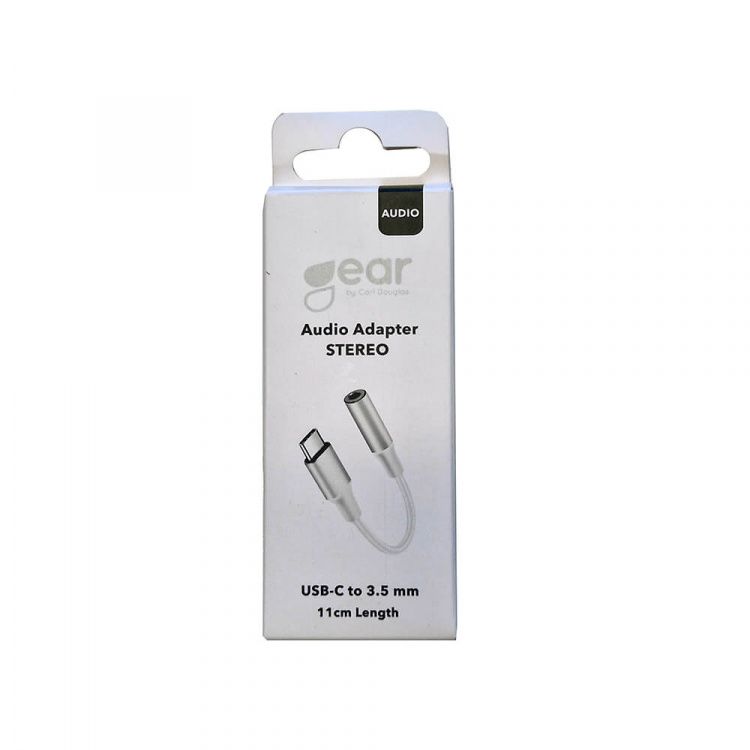 Gear Adapter Audio USB-C till 3,5 mm Stereo Hvit