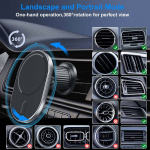 Gear MagSerie Mobilholder Ventilasjon MagSafe Charge 15W Trådløs Gear MagSerie Mobilholder Ventilasjon MagSafe Charge 15W Trådløs