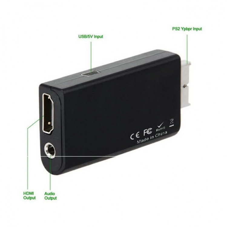 Raptor Adapter HDMI til PS2 Raptor Adapter HDMI til PS2