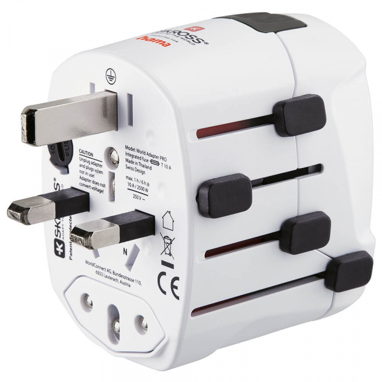 Hama Reiseadapter Verden Pro EU-WORLD 3-stift Hama Reiseadapter Verden Pro EU-WORLD 3-stift