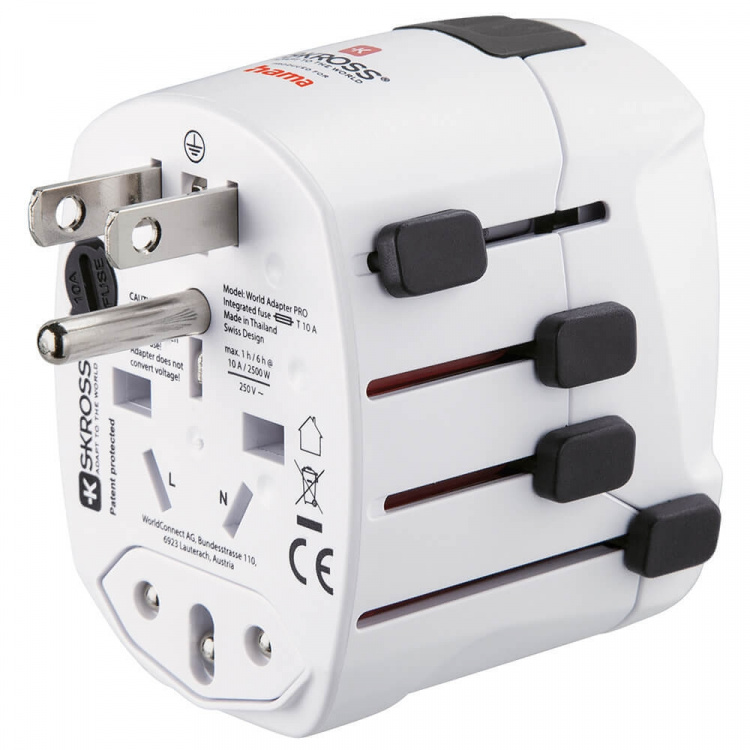 Hama Reiseadapter Verden Pro EU-WORLD 3-stift Hama Reiseadapter Verden Pro EU-WORLD 3-stift