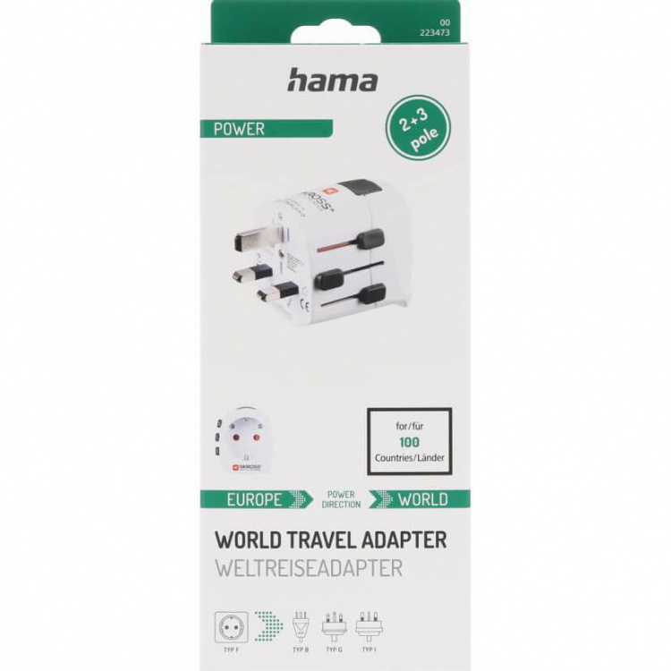 Hama Reiseadapter Verden Pro Light 3-stift