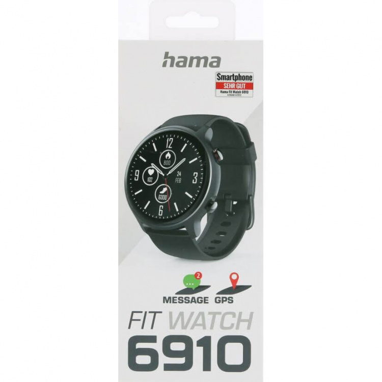 Hama Fit Watch 6910 Smart Watch Svart Hama Fit Watch 6910 Smart Watch Svart