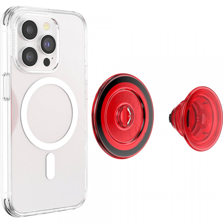 PopSockets PopGrip for Magsafe Danger Red Translucent PopSockets PopGrip for Magsafe Danger Red Translucent