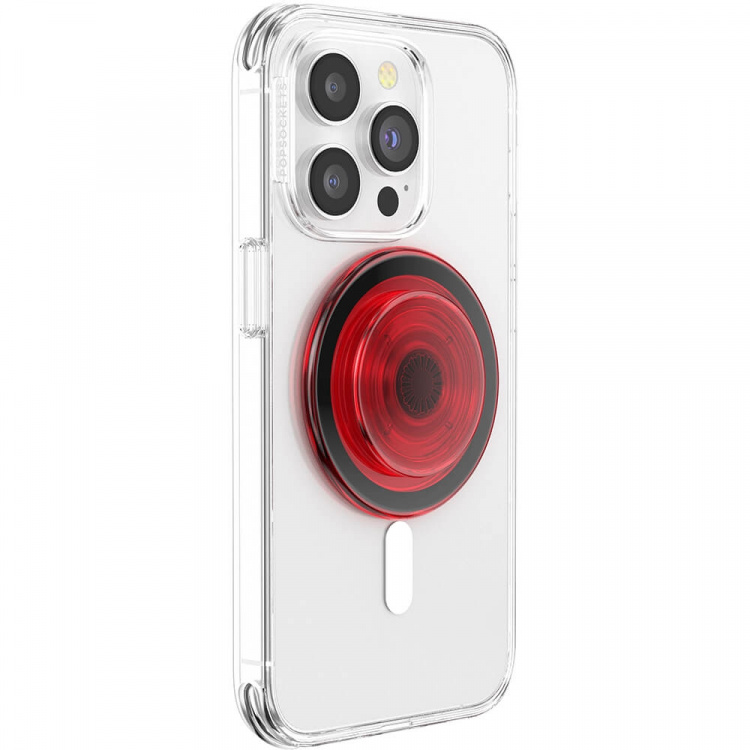 PopSockets PopGrip for Magsafe Danger Red Translucent PopSockets PopGrip for Magsafe Danger Red Translucent