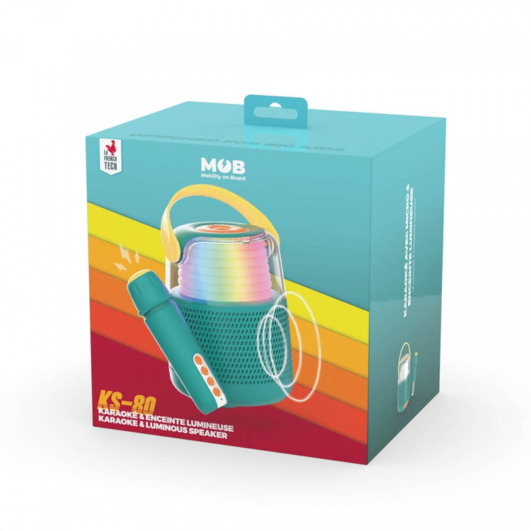 Mobility On Board Høyttaler Karaoke Kit Mic LED Blå