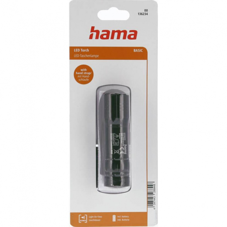 Hama Lommelykt LED Basic FL-92 Svart Hama Lommelykt LED Basic FL-92 Svart