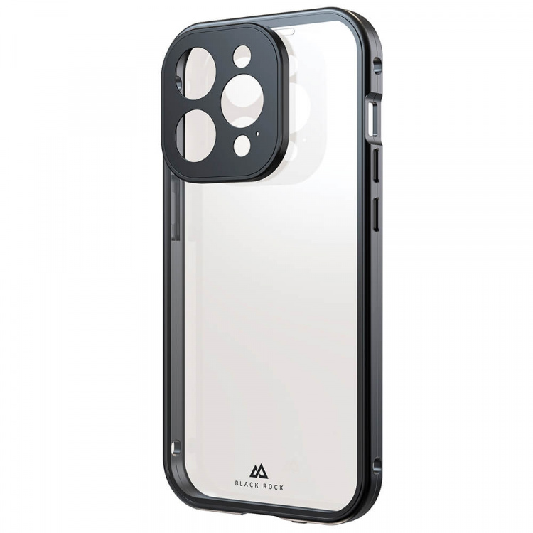 BLACK ROCK Mobildeksel 360° Glass Transp/Svart - iPhone 15 Pro BLACK ROCK Mobildeksel 360° Glass Transp/Svart - iPhone 15 Pro