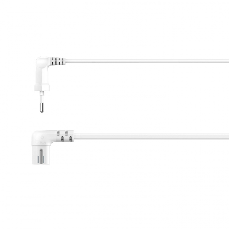 HAMA Euro Mains Lead Angled for One/Play1/SL/Play5 White 5.0m