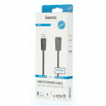 Hama USB Forlengelseskabel 480 Mbit/s 0,75m Svart Hama USB Forlengelseskabel 480 Mbit/s 0,75m Svart