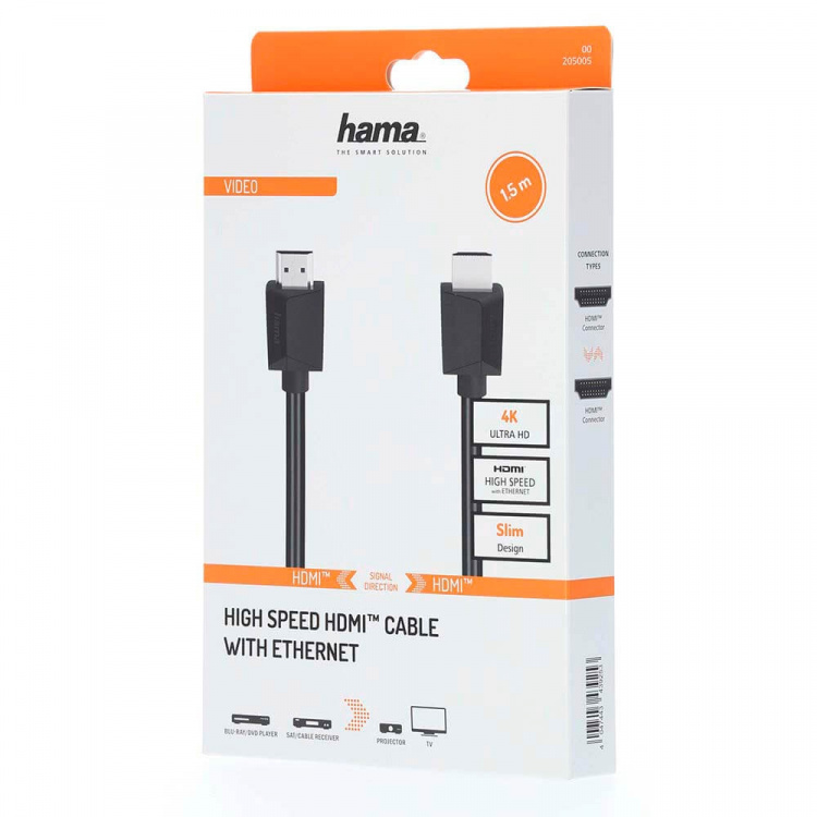 Hama HDMI Kabel High Speed 4K 18 Gbit/s 1.5m