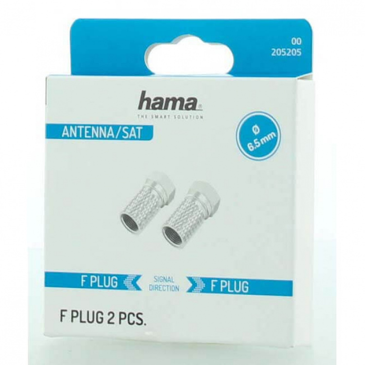 Hama F-Kontakt 6.5mm 2-pack