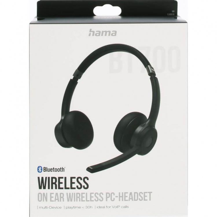 Hama Headset PC Office Stereo On-Ear BT700 Bluetooth Svart