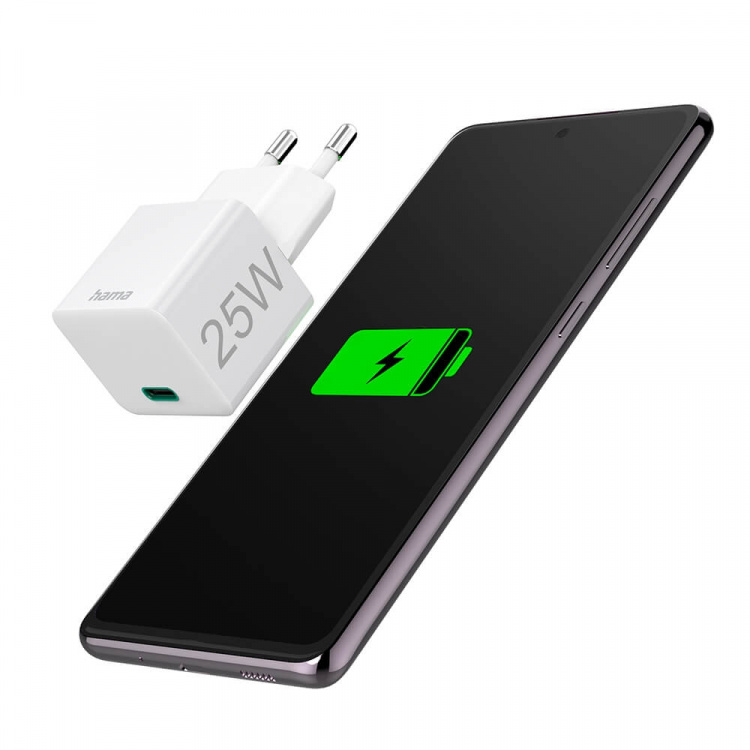 Hama Lader 220V USB-C PD/Qualcomm 25W Hvit