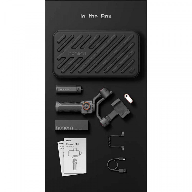 Hohem Smarttelefon Gimbal iSteady M6 Svart Sett med AI Hohem Smarttelefon Gimbal iSteady M6 Svart Sett med AI