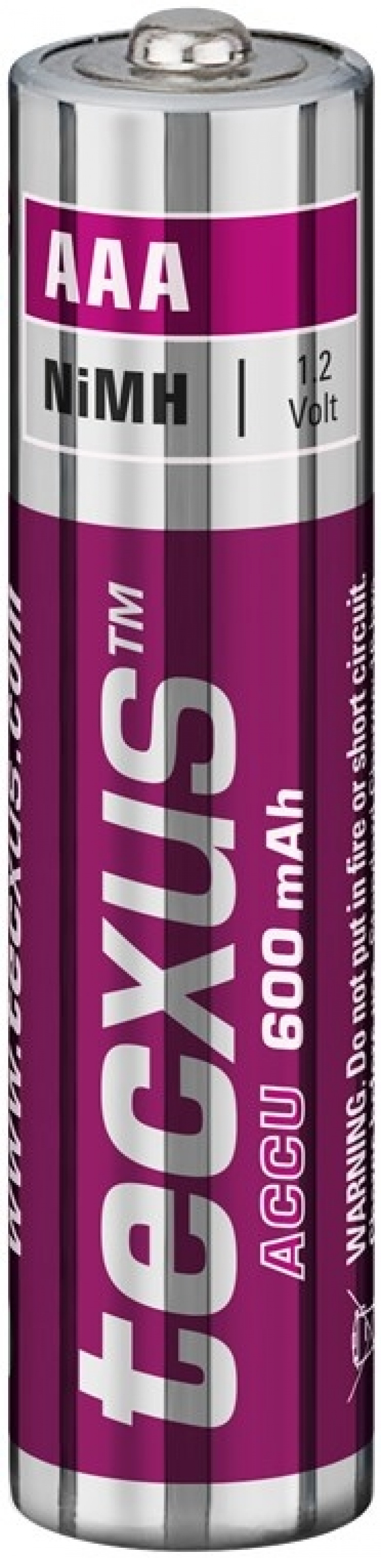 tecxus AAA (Micro)/HR03 oppladbart batteri - 600 mAh, 4 stk. blisterpakning Nikkel-metallhydrid (NiMH)-batteri, 1,2 V