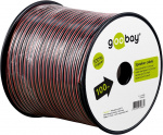 Goobay Høyttalerkabel rød;svart CU 100 m spole, tverrsnitt 2 x 0,5 mm²