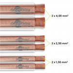 Goobay Høyttalerkabel transparent CU 100 m spole, tverrsnitt 2 x 1,5 mm²
