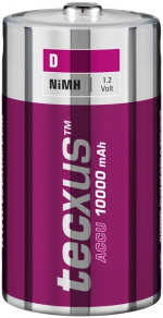 tecxus D (Mono)/HR20 oppladbart batteri - 10000 mAh, 1 stk. blisterpakning Nikkel-metallhydrid (NiMH)-batteri, 1,2 V