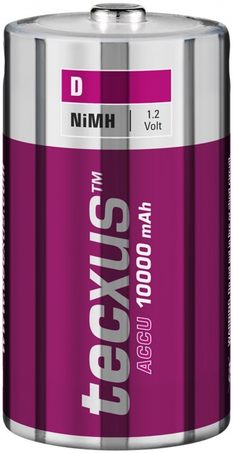 tecxus D (Mono)/HR20 oppladbart batteri - 10000 mAh, 1 stk. blisterpakning Nikkel-metallhydrid (NiMH)-batteri, 1,2 V