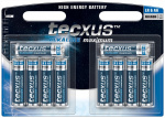 tecxus LR6/AA (Mignon) batteri, 10 stk. blisterpakning alkalisk manganbatteri, 1,5 V