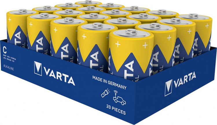 Varta LR14/C (Baby) (4014) batteri, 20 stk. kartong alkalisk manganbatteri, 1,5 V