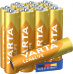 Varta LR03/AAA (Micro) (4103) batteri, 12 stk. eske alkalisk manganbatteri, 1,5 V