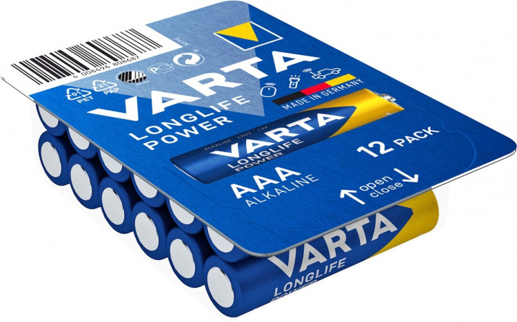 Varta LR03/AAA (Micro) (4903) batteri, 12 stk. eske alkalisk manganbatteri, 1,5 V Varta LR03/AAA (Micro) (4903) batteri, 12 stk. eske alkalisk manganbatteri, 1,5 V
