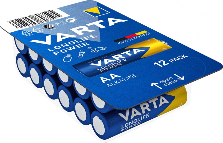 Varta LR6/AA (Mignon) (4906) batteri, 12 stk. eske alkalisk manganbatteri, 1,5 V Varta LR6/AA (Mignon) (4906) batteri, 12 stk. eske alkalisk manganbatteri, 1,5 V