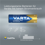 Varta LR6/AA (Mignon) (4906) batteri, 12 stk. eske alkalisk manganbatteri, 1,5 V Varta LR6/AA (Mignon) (4906) batteri, 12 stk. eske alkalisk manganbatteri, 1,5 V