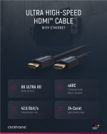 ClickTronic Ultrahøyhastighets HDMI™-kabel Premium-kabel | 1x HDMI™-kontakt 1x HDMI™-kontakt 1x HDMI™-kontakt | 1,5 m | UHD 8K @ 60 Hz ClickTronic Ultrahøyhastighets HDMI™-kabel Premium-kabel | 1x HDMI™-kontakt 1x HDMI™-kontakt 1x HDMI™-kontakt | 1,5 m | UHD 8K @ 60 Hz
