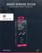 ClickTronic DisplayPort™-kabel Premium-kabel | 1x DisplayPort™-kontakt 1x DisplayPort™-kontakt 1x DisplayPort™-kontakt | 2,0 m | UHD 8K @ 60 Hz