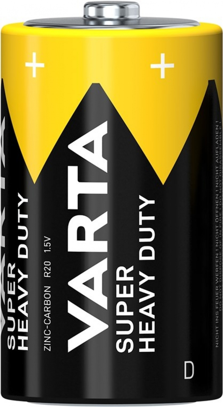 Varta R20/D (Mono) (2020) batteri, 2 stk. blisterpakning Sink-karbonbatteri, 1,5 V Varta R20/D (Mono) (2020) batteri, 2 stk. blisterpakning Sink-karbonbatteri, 1,5 V